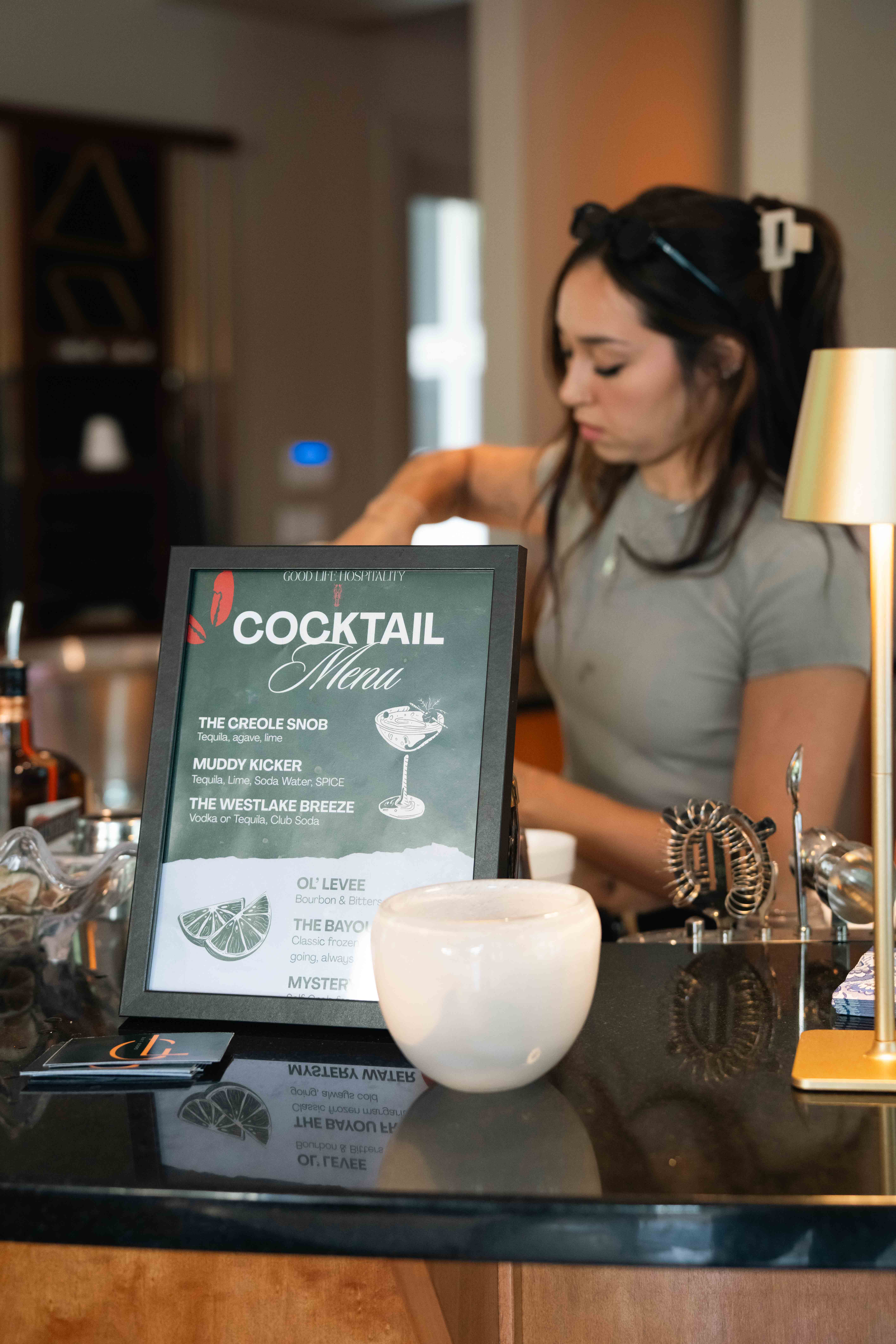 Mobile bartending and custom cocktail menu in Austin