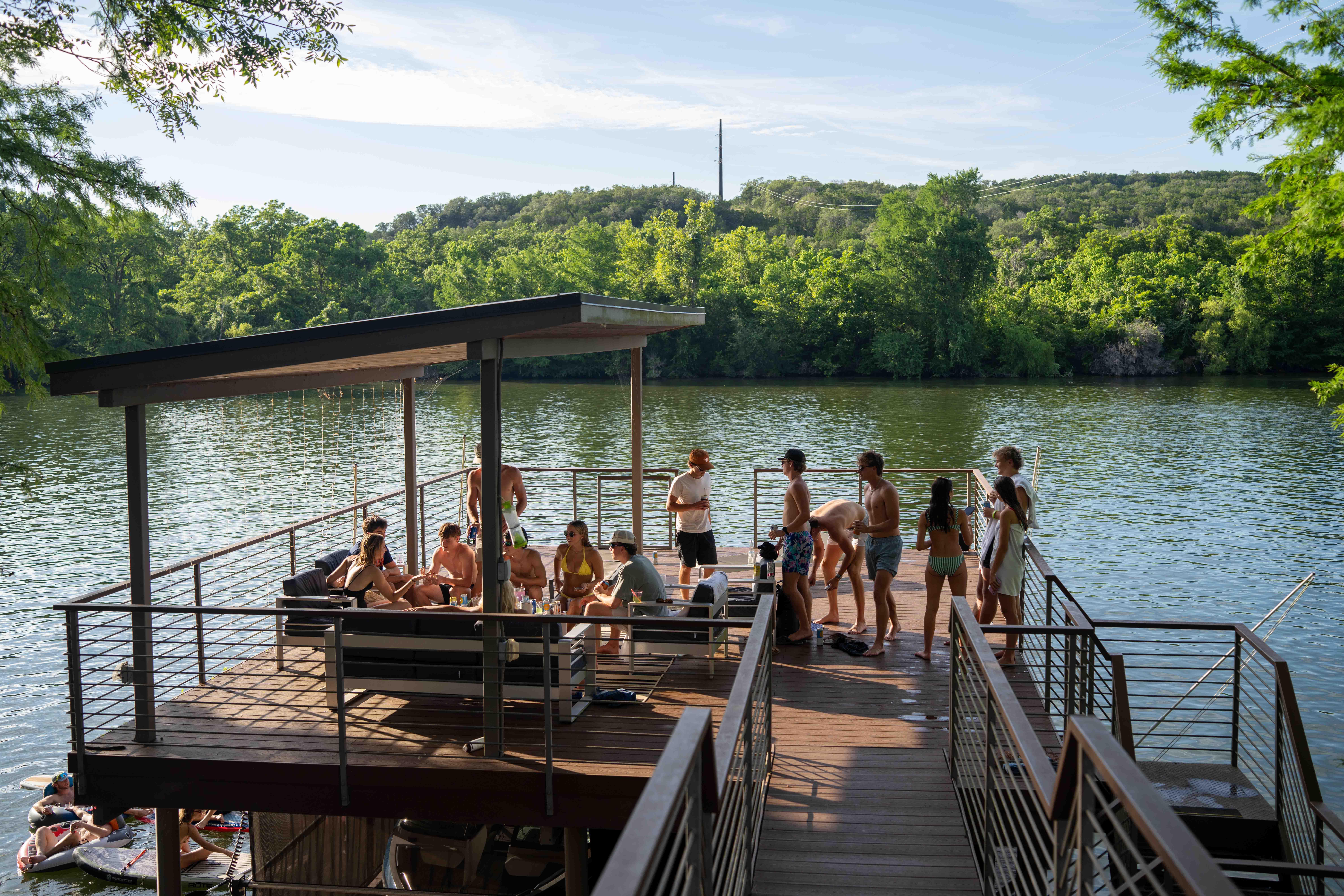 Private lakefront event on a Lake Travis dock